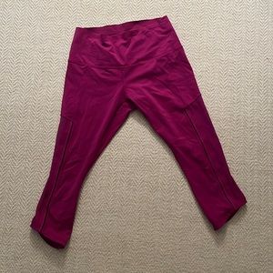 Pinkish purple Lululemon capri leggings